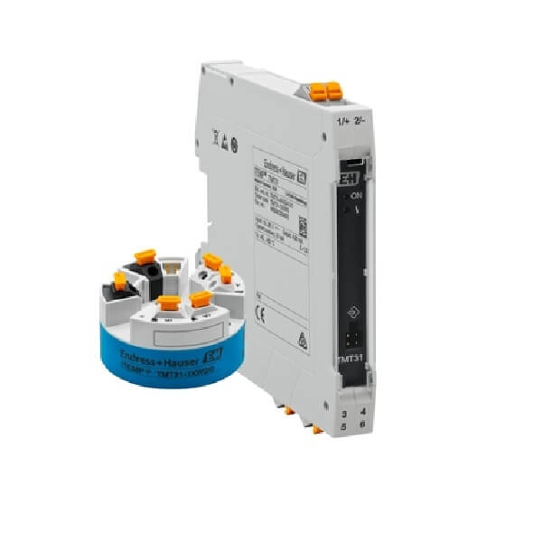 TMT31 headtransmitter + DIN rail push in terminals ترانسمیتر دما هدمونت اندرس هاوزر مدل iTEMP TMT31